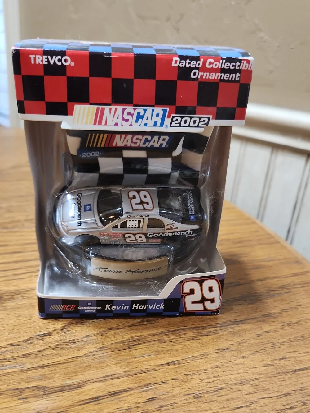 Nascar 2002 Kevin Harvick #29 Collectible Ornament Silver Goodwrench Car